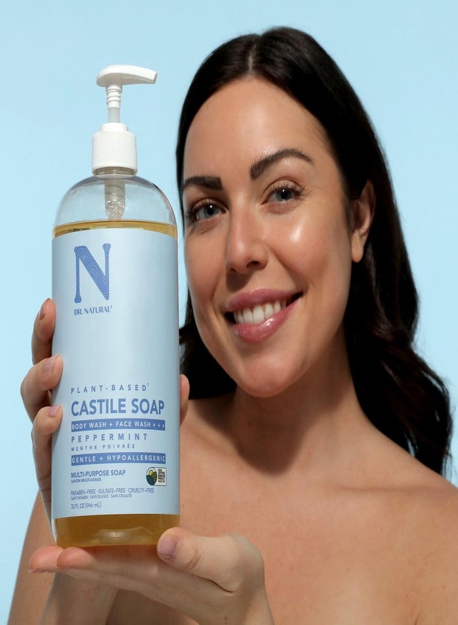 Dr. Natural Castile Liquid Soap Kit by Dr. Natural for Unisex - 2 Pc Kit 32oz Liquid Soap - Peppermint, 32oz - Almond - Image 5